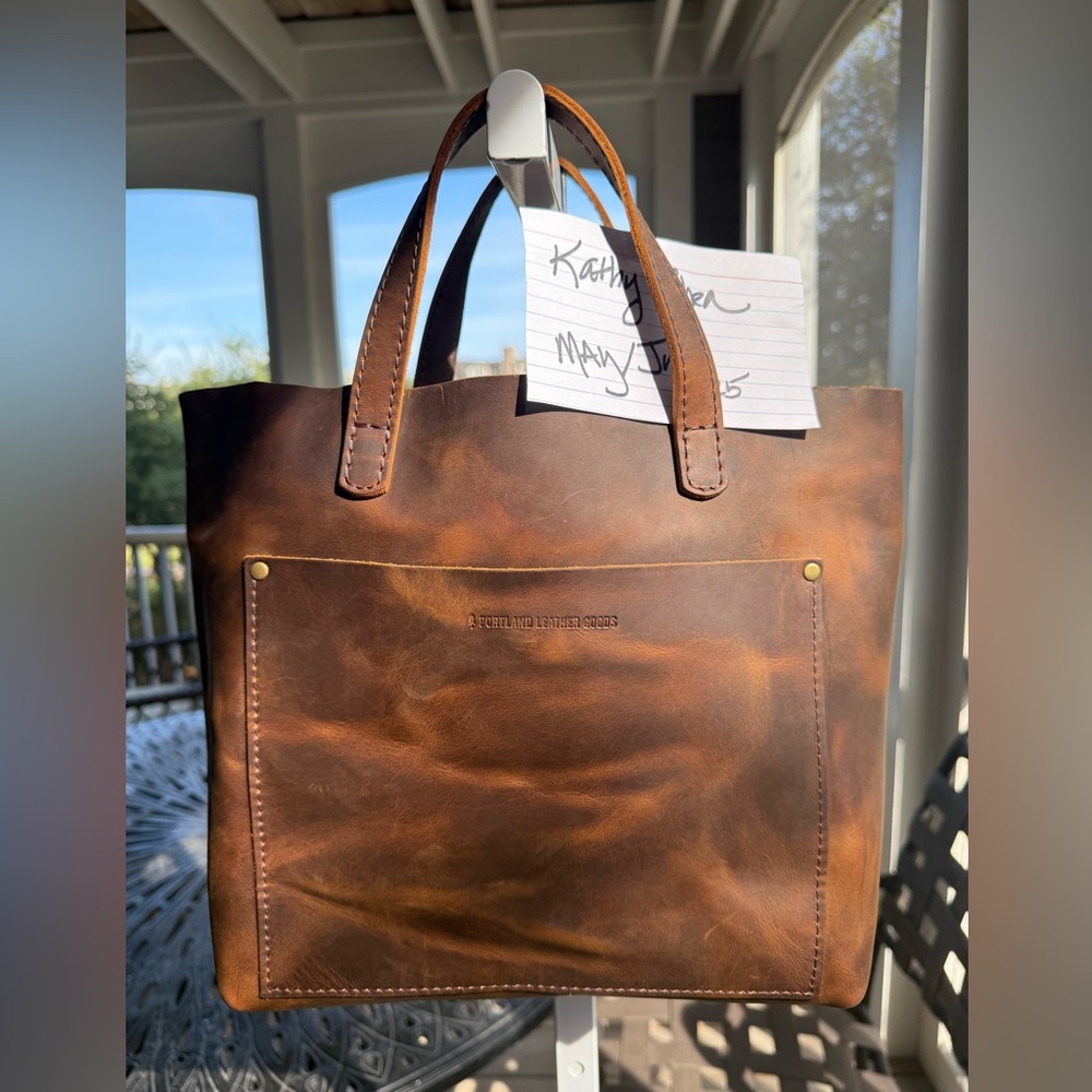 Portland Leather Goods Medium Crossbody Tote - Canyon. (Gorgeous; Retired Color)
